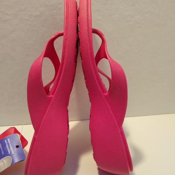 OKABASHI Women's Splash Flip Flops – Sandals Pink New with Tags - Picture 3 of 6